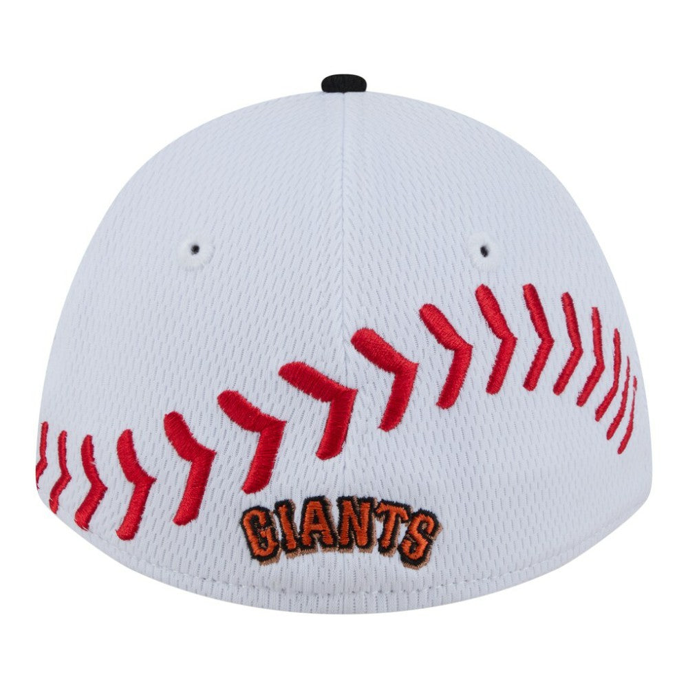 White/Black San Francisco Giants New Era Youth Baseball 39THIRTY M-Crown Flex Hat