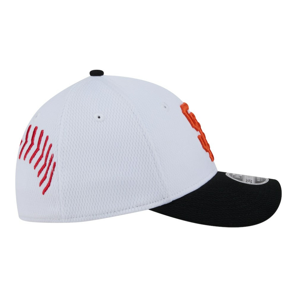 White/Black San Francisco Giants New Era Youth Baseball 39THIRTY M-Crown Flex Hat