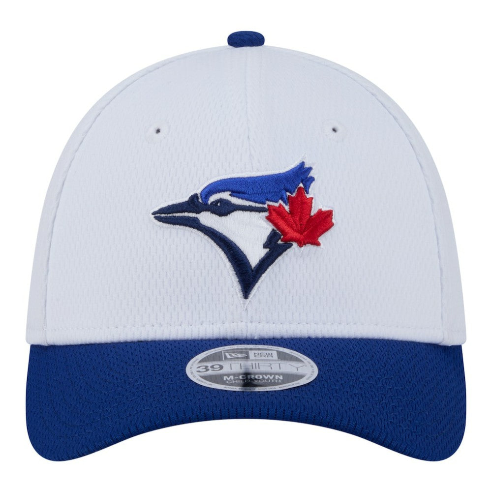 White/Royal Toronto Blue Jays New Era Youth  Baseball 39THIRTY M-Crown Flex Hat