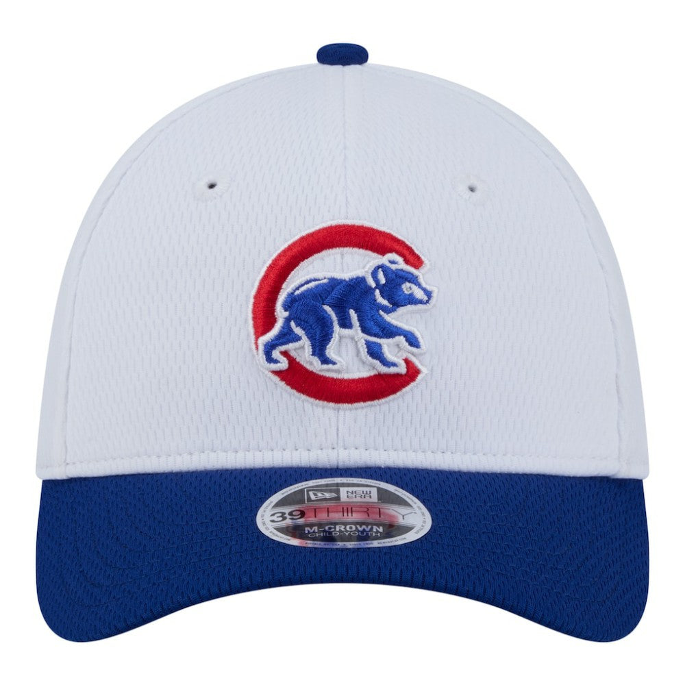 White/Royal Chicago Cubs New Era Youth Baseball 39THIRTY M-Crown Flex Hat