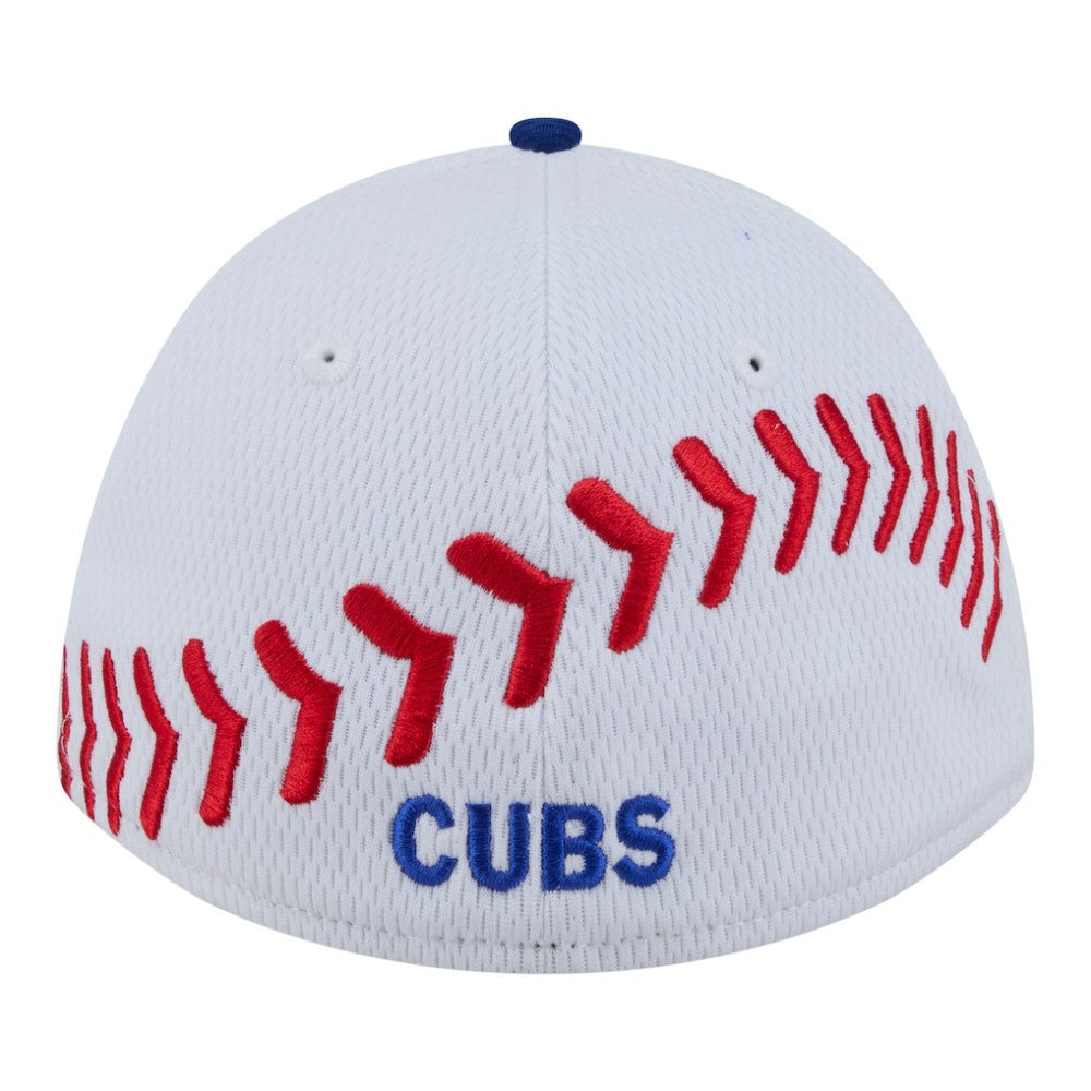 White/Royal Chicago Cubs New Era Youth Baseball 39THIRTY M-Crown Flex Hat