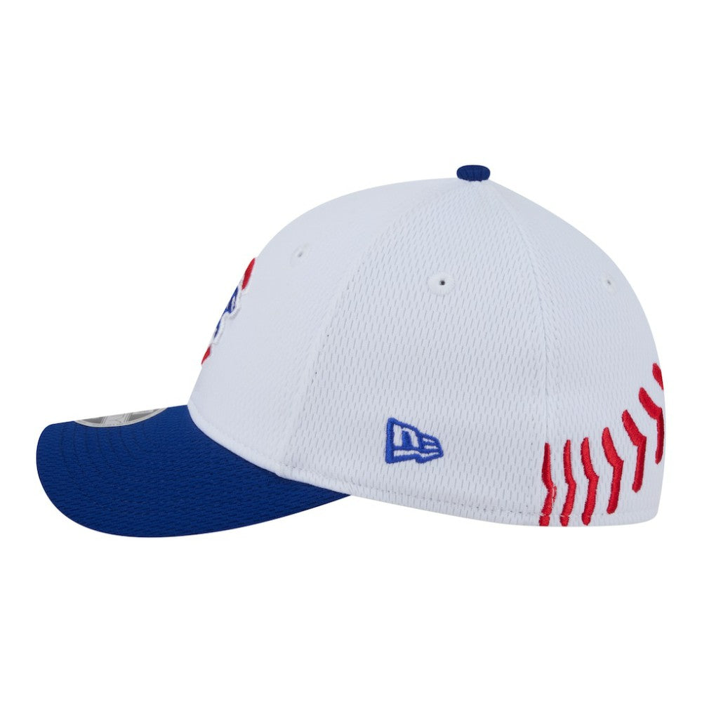 White/Royal Chicago Cubs New Era Youth Baseball 39THIRTY M-Crown Flex Hat