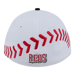 White/Red Cincinnati Reds New Era Youth Baseball 39THIRTY M-Crown Flex Hat