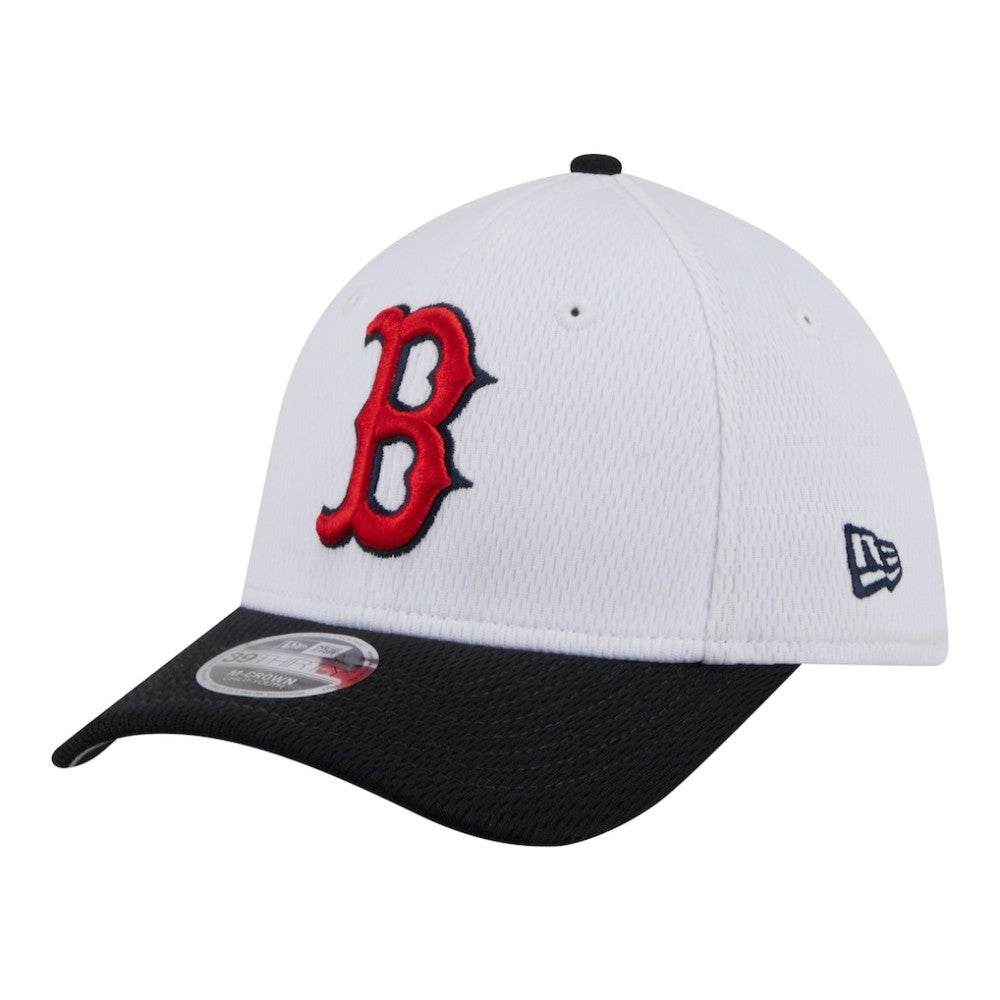 White/Navy Boston Red Sox New Era Youth Baseball 39THIRTY M-Crown Flex Hat