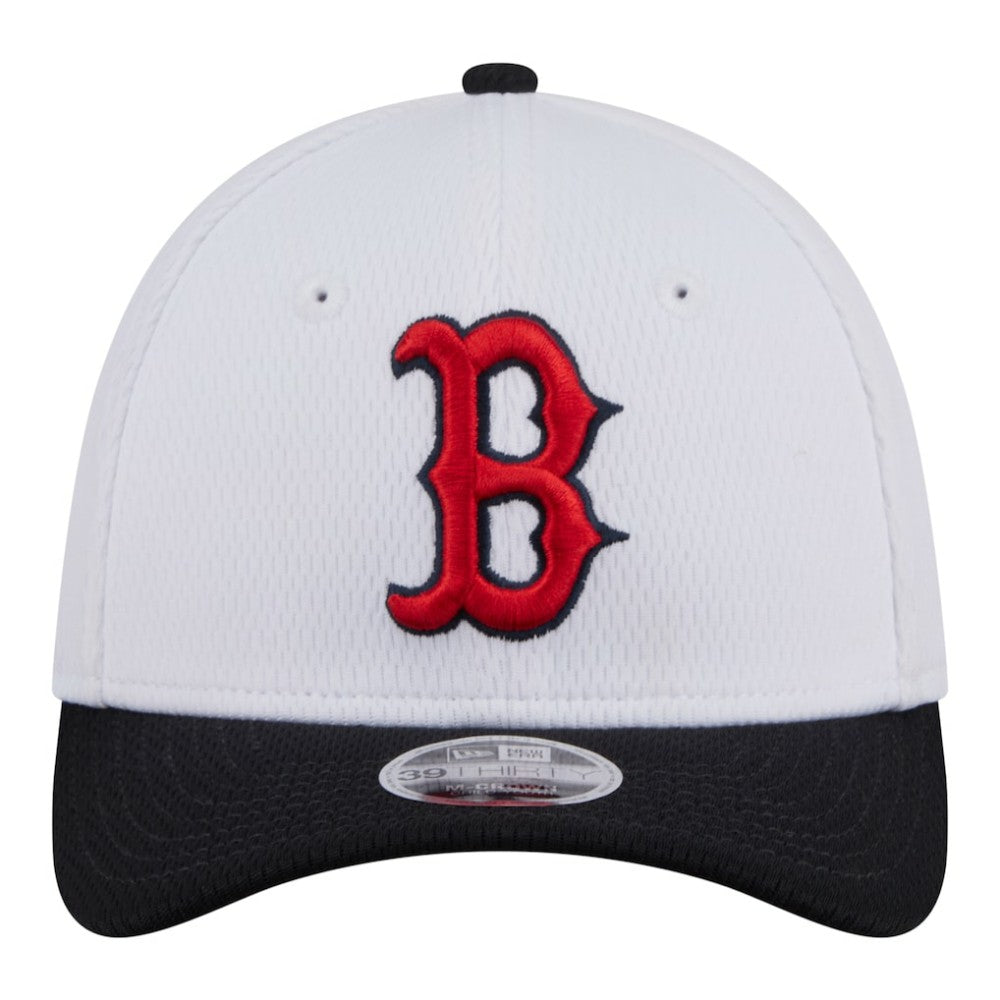 White/Navy Boston Red Sox New Era Youth Baseball 39THIRTY M-Crown Flex Hat
