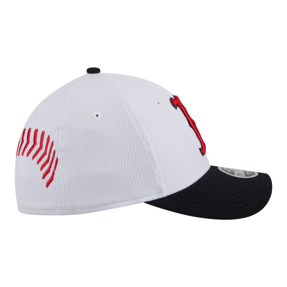 White/Navy Boston Red Sox New Era Youth Baseball 39THIRTY M-Crown Flex Hat