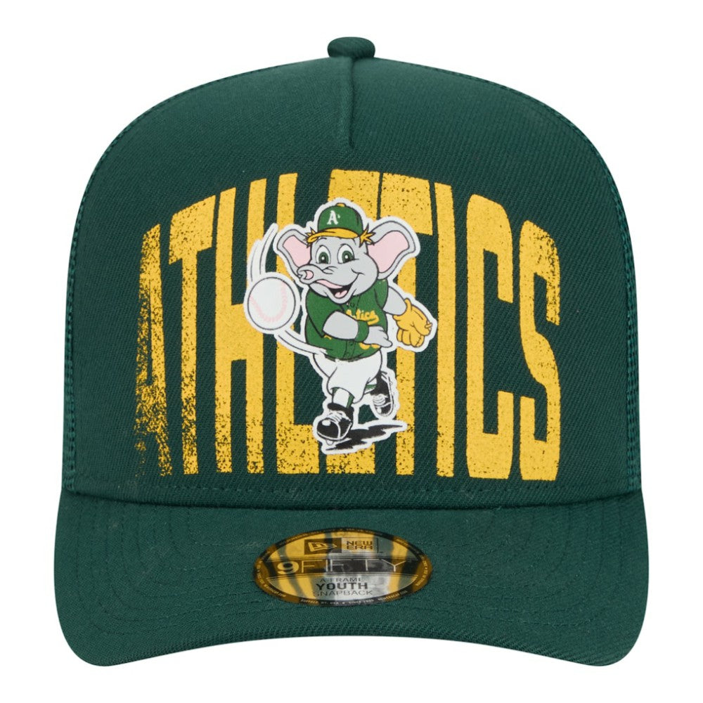 Green Athletics New Era Youth Logo Fade A-Frame 9FIFTY Snapback Hat