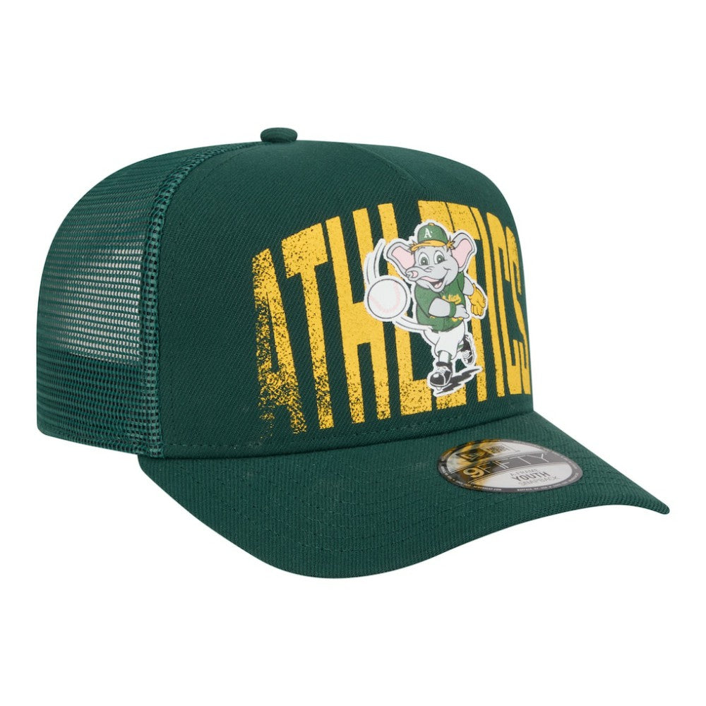 Green Athletics New Era Youth Logo Fade A-Frame 9FIFTY Snapback Hat