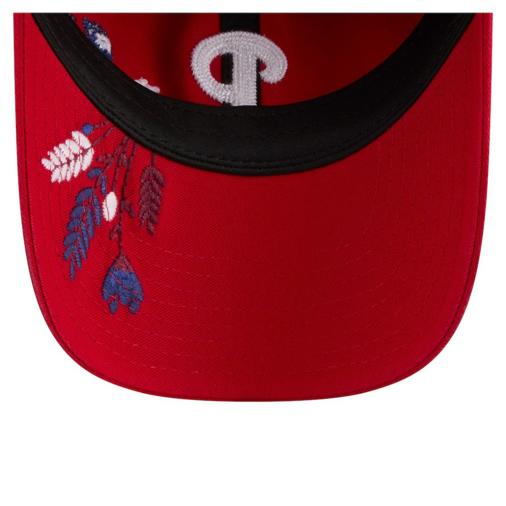 Red Philadelphia Phillies New Era Women's Wildflower Casual Classic Adjustable Hat