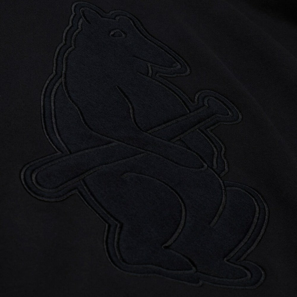 Black Chicago Cubs Mitchell & Ness Phantom Fleece Crewneck Sweatshirt