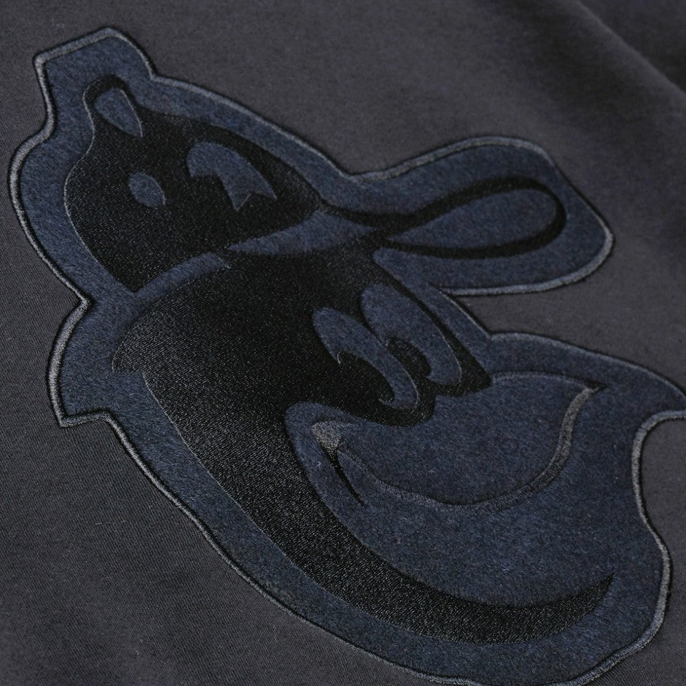 Black Baltimore Orioles Mitchell & Ness Phantom Fleece Crewneck Sweatshirt