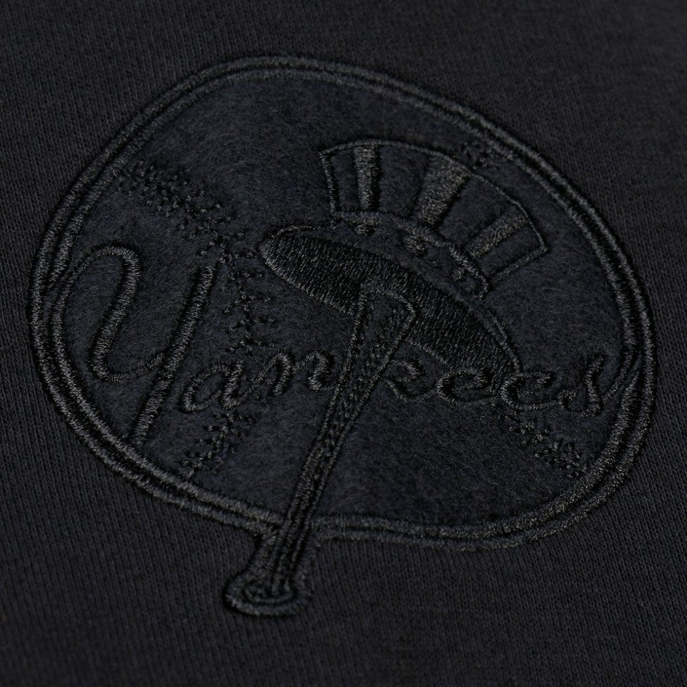 Black New York Yankees Mitchell & Ness Phantom Fleece Crewneck Sweatshirt