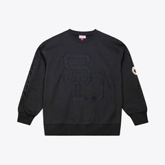 Black San Diego Padres Mitchell & Ness Phantom Fleece Crewneck Sweatshirt