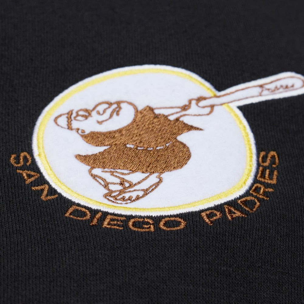Black San Diego Padres Mitchell & Ness Phantom Fleece Crewneck Sweatshirt