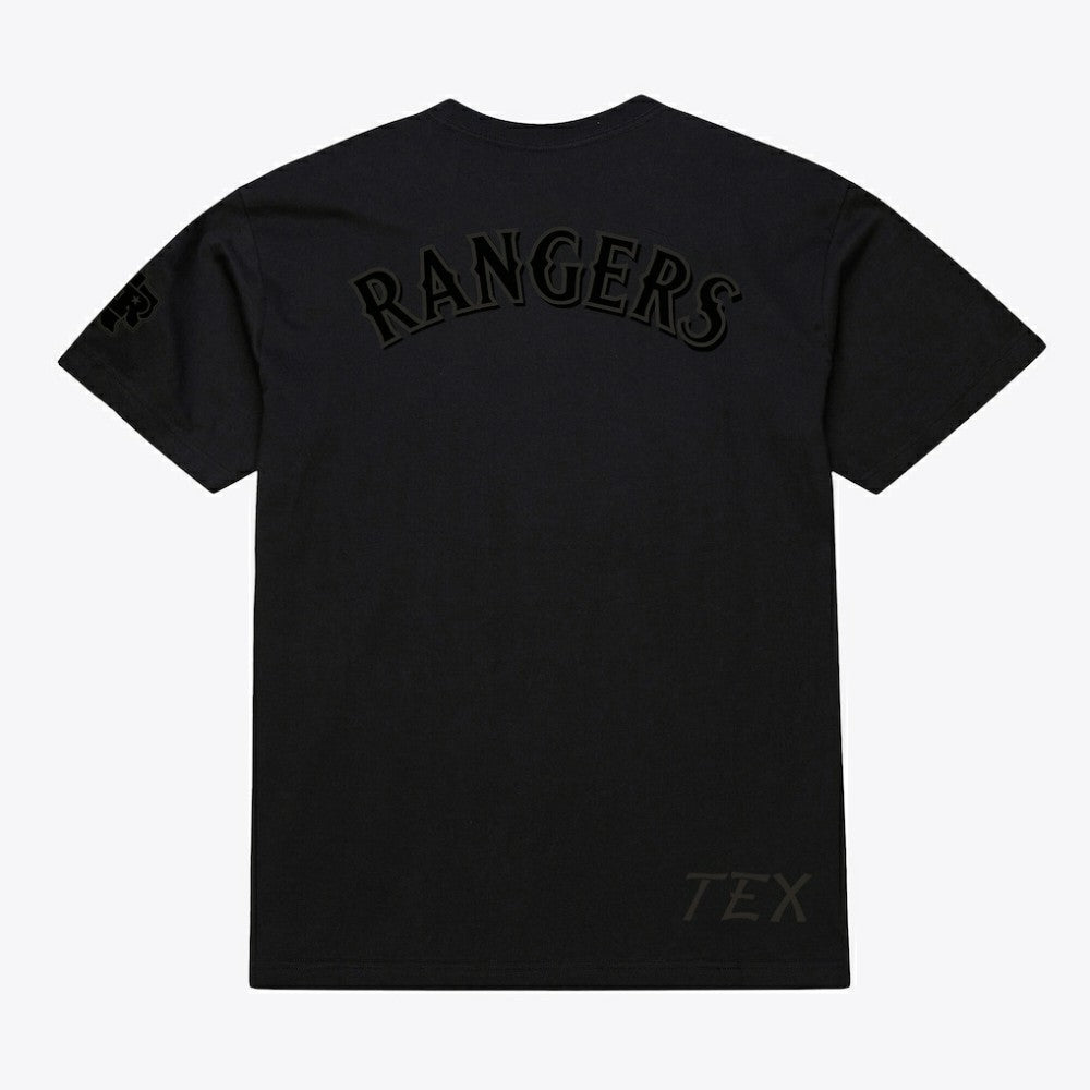 Black Texas Rangers Mitchell & Ness Cooperstown Collection Phantom T-Shirt