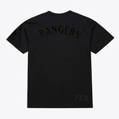 Black Texas Rangers Mitchell & Ness Cooperstown Collection Phantom T-Shirt