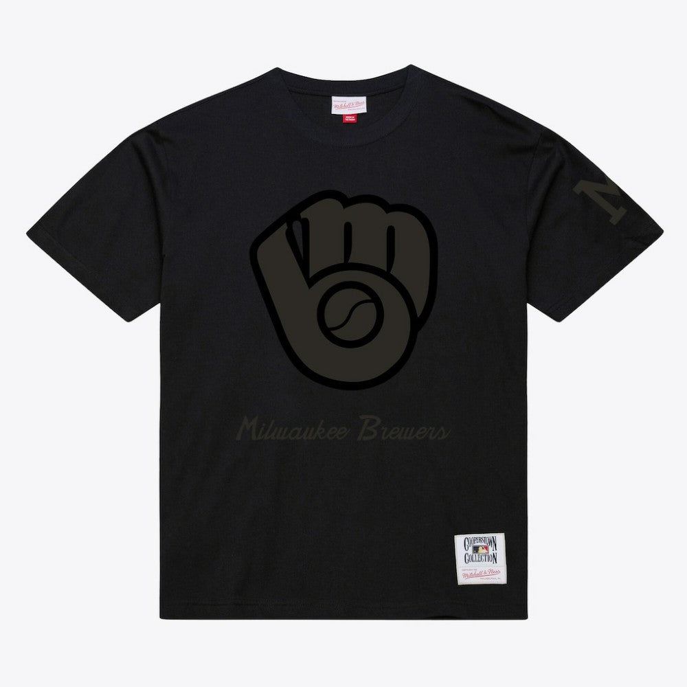 Black Milwaukee Brewers Mitchell & Ness Cooperstown Collection Phantom T-Shirt