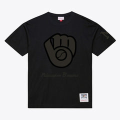 Black Milwaukee Brewers Mitchell & Ness Cooperstown Collection Phantom T-Shirt