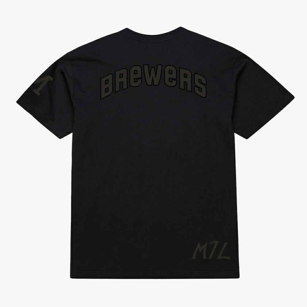 Black Milwaukee Brewers Mitchell & Ness Cooperstown Collection Phantom T-Shirt