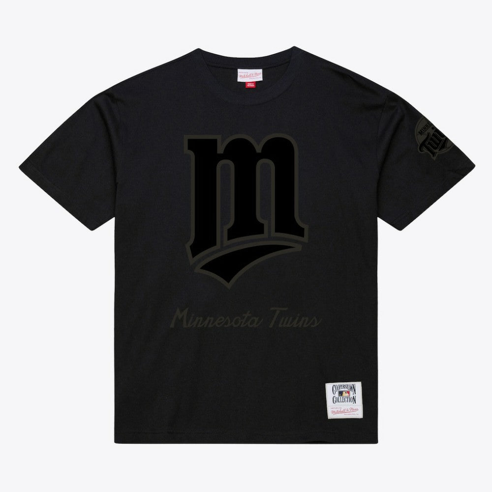 Black Minnesota Twins Mitchell & Ness Cooperstown Collection Phantom T-Shirt
