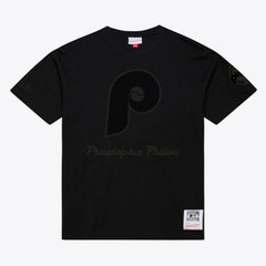 Black Philadelphia Phillies Mitchell & Ness Cooperstown Collection Phantom T-Shirt