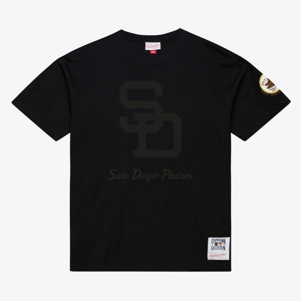 Black San Diego Padres Mitchell & Ness Cooperstown Collection Phantom T-Shirt