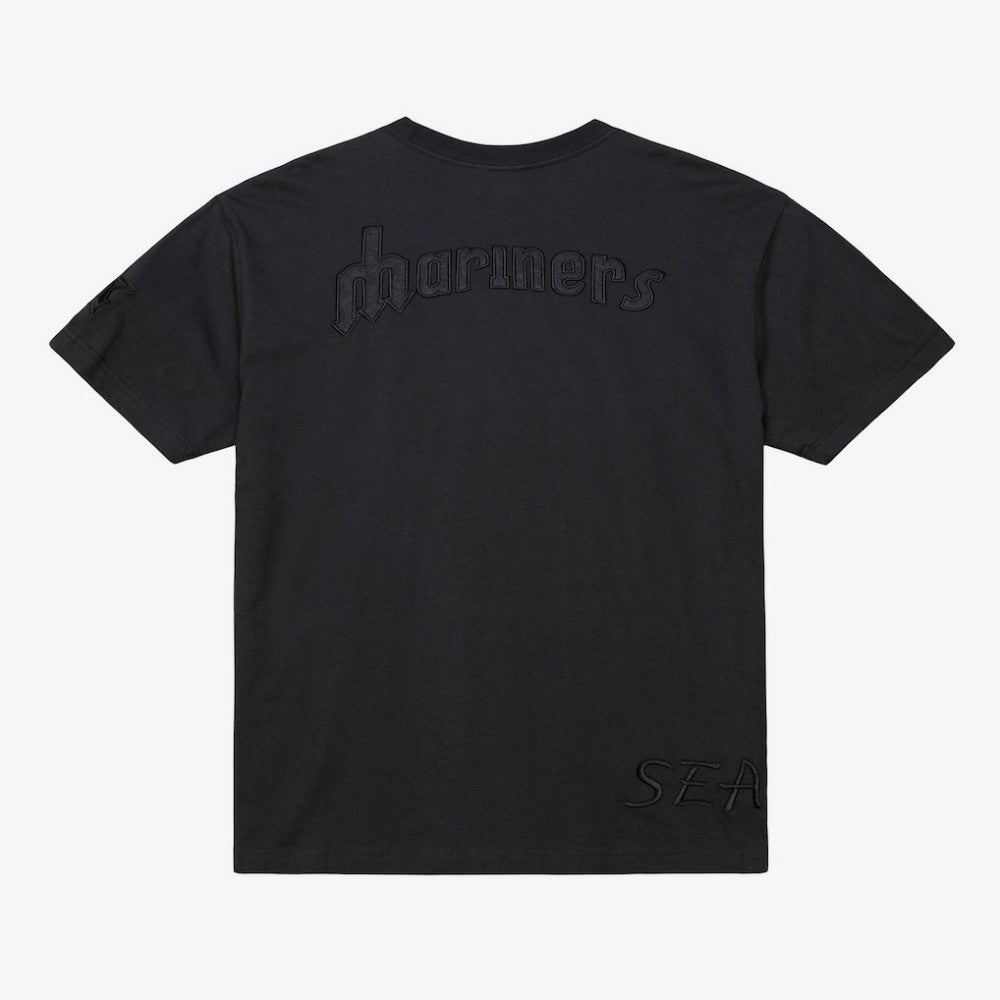Black Seattle Mariners Mitchell & Ness Cooperstown Collection Phantom T-Shirt