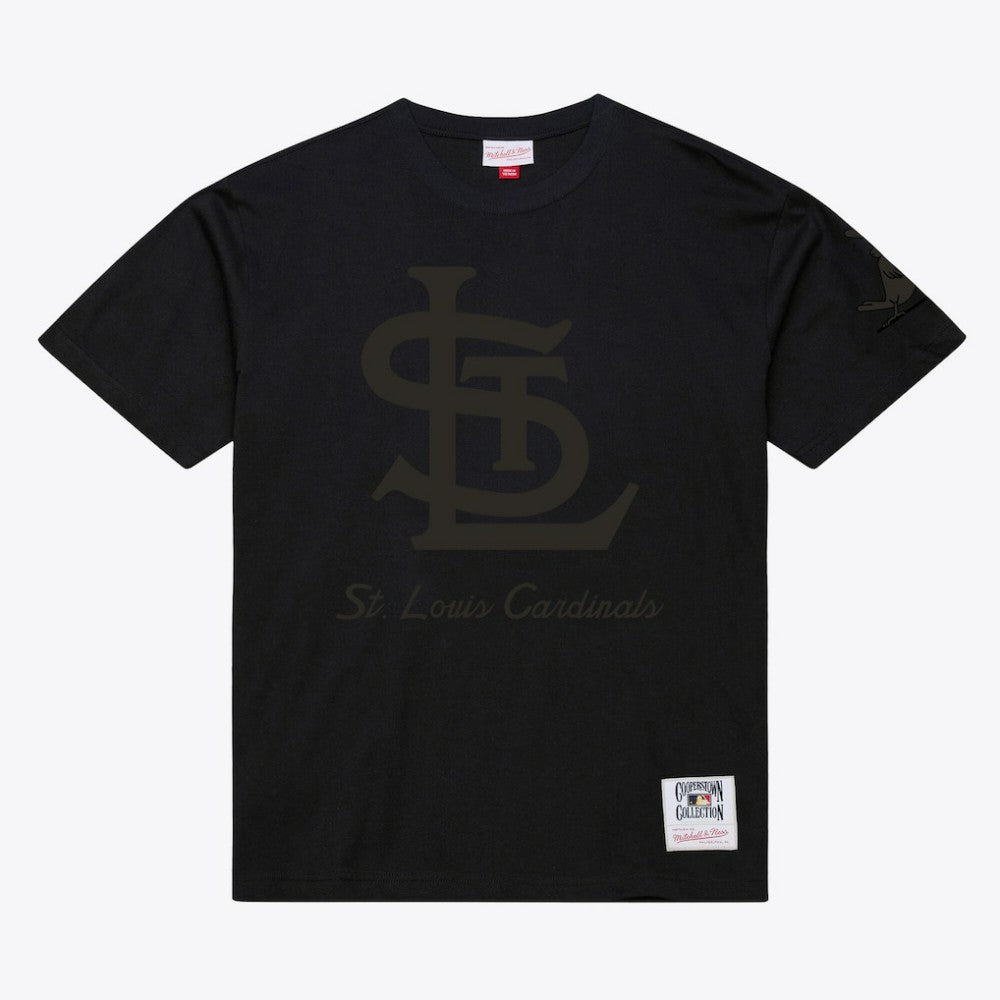 Black St. Louis Cardinals Mitchell & Ness Cooperstown Collection Phantom T-Shirt