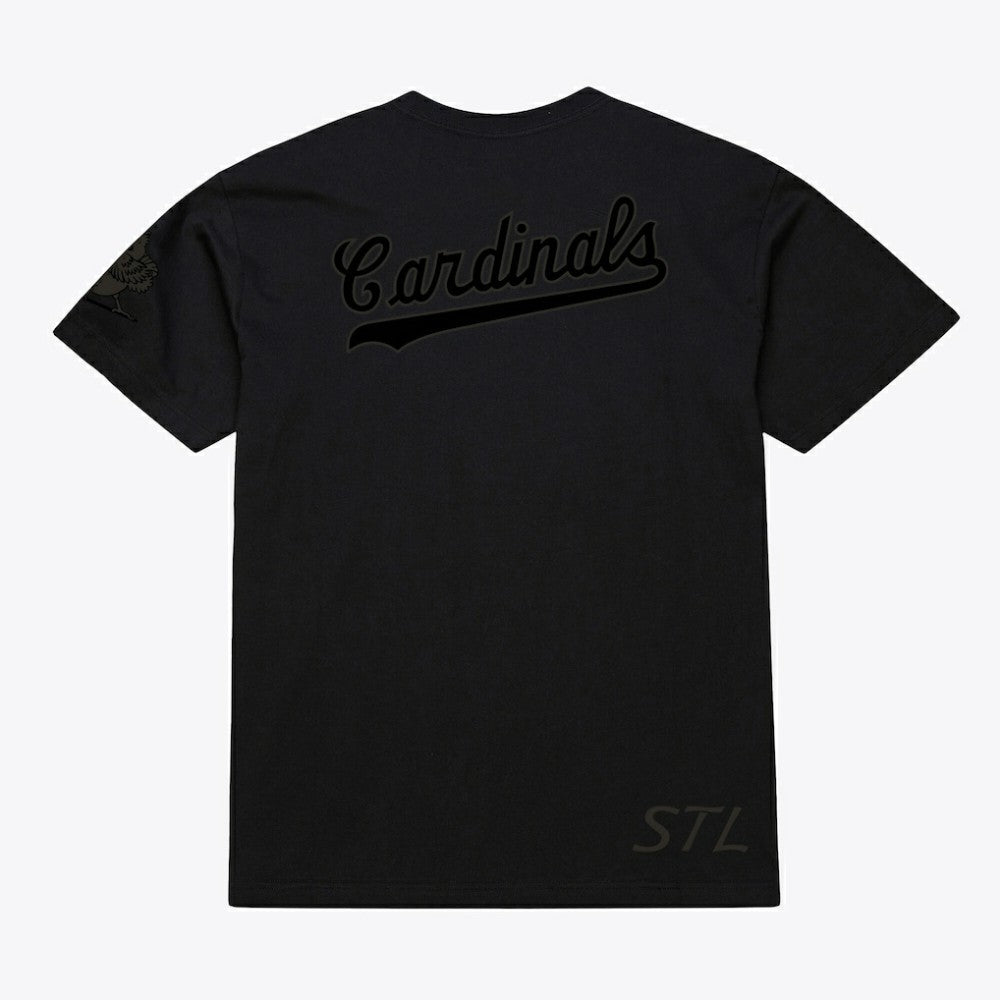 Black St. Louis Cardinals Mitchell & Ness Cooperstown Collection Phantom T-Shirt