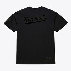 Black St. Louis Cardinals Mitchell & Ness Cooperstown Collection Phantom T-Shirt