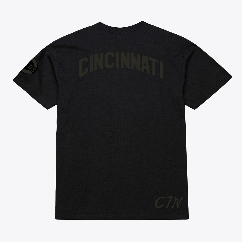 Black Cincinnati Reds Mitchell & Ness Cooperstown Collection Phantom T-Shirt