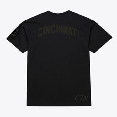 Black Cincinnati Reds Mitchell & Ness Cooperstown Collection Phantom T-Shirt