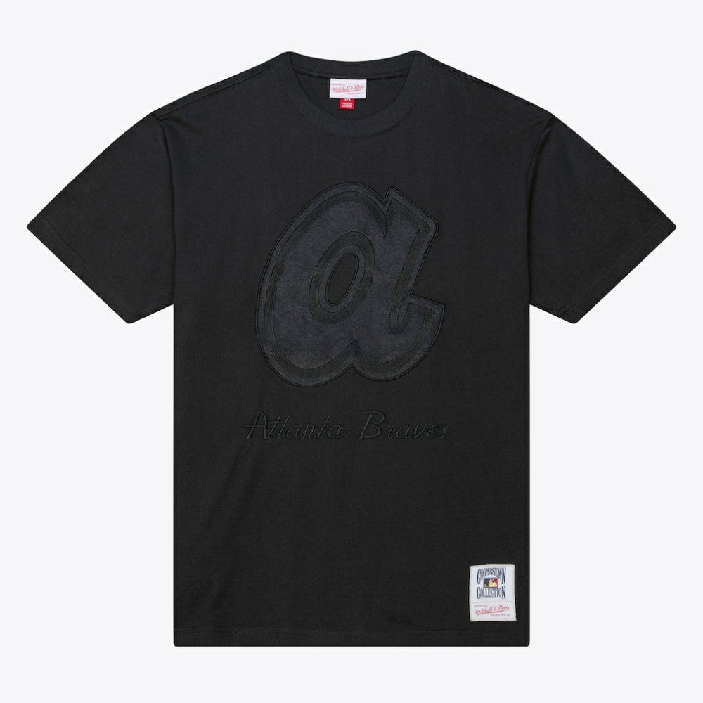 Black Atlanta Braves Mitchell & Ness Cooperstown Collection Phantom T-Shirt