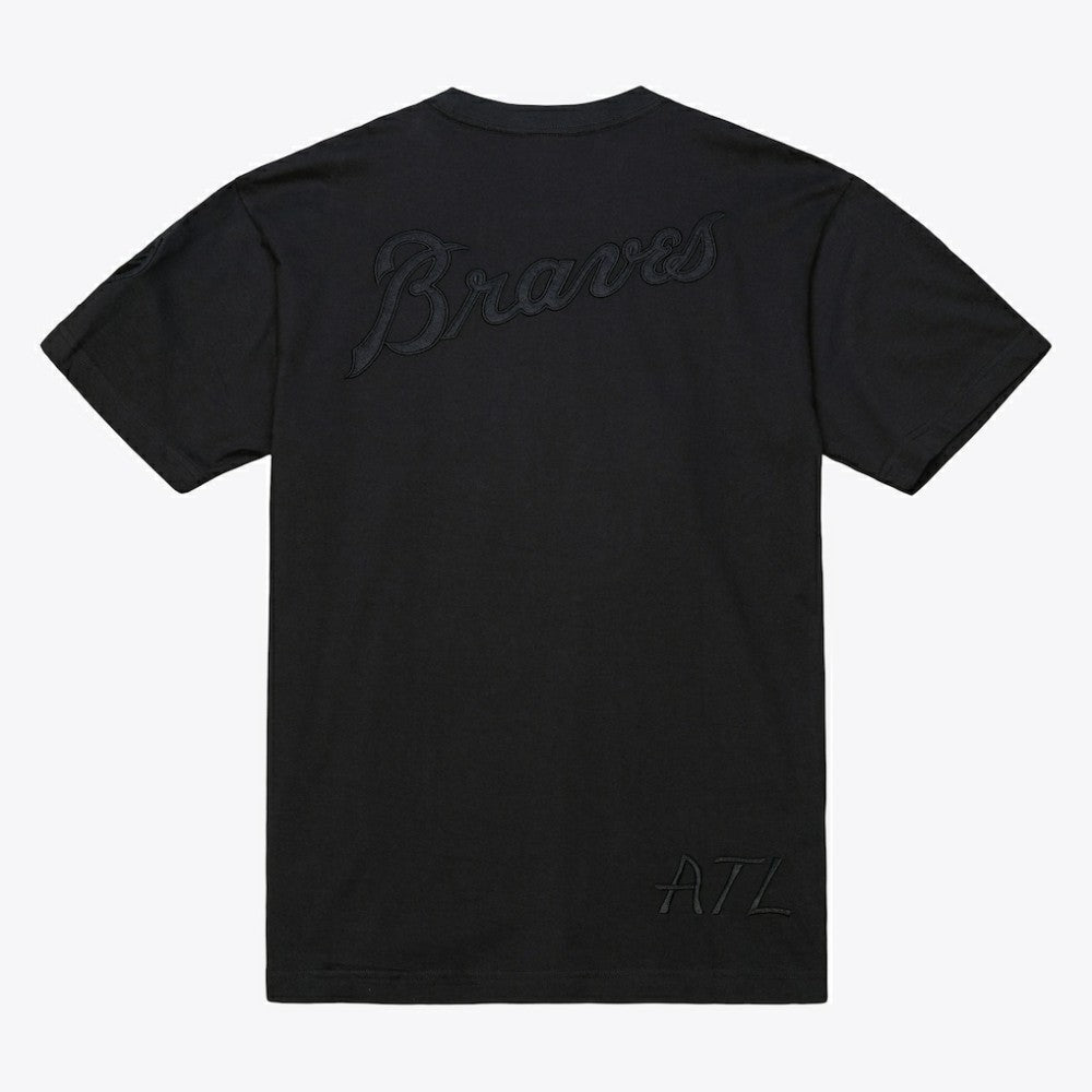 Black Atlanta Braves Mitchell & Ness Cooperstown Collection Phantom T-Shirt