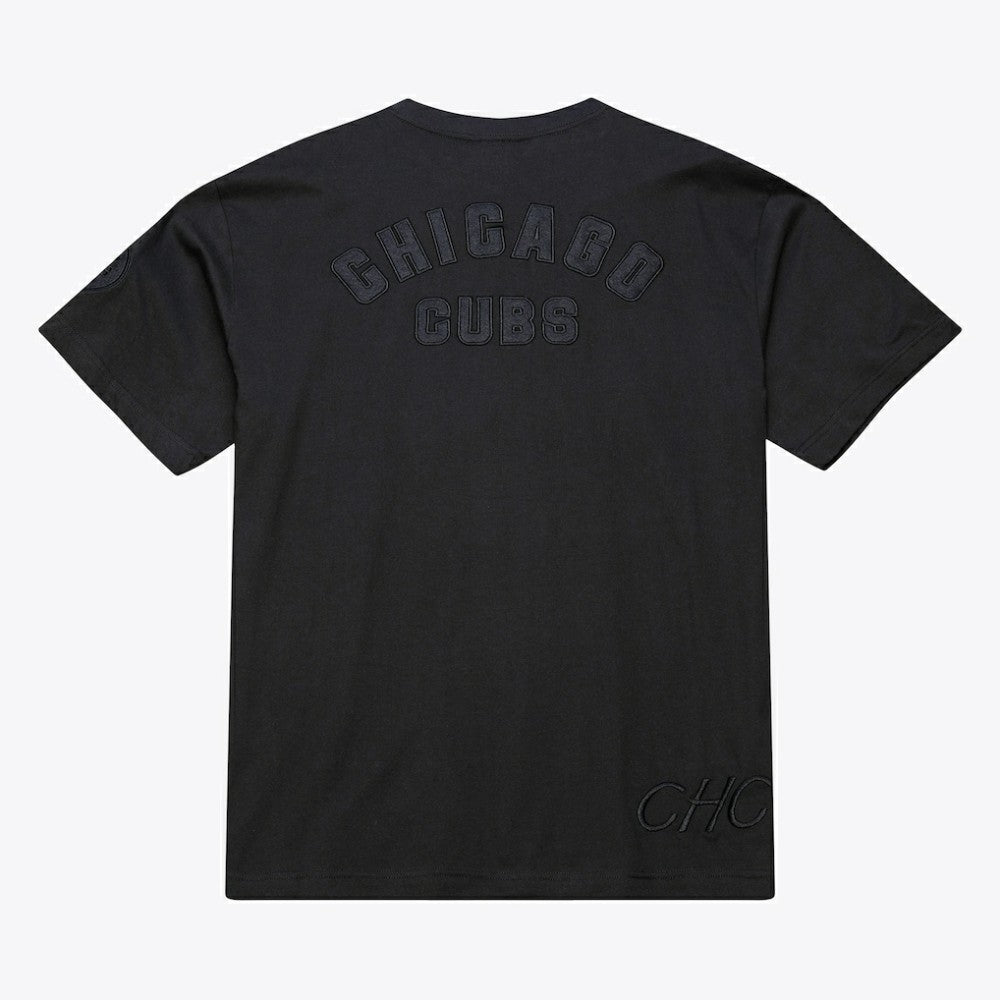 Black Chicago Cubs Mitchell & Ness Cooperstown Collection Phantom T-Shirt