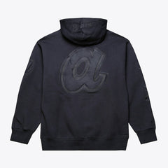 Black Atlanta Braves Mitchell & Ness Phantom Fleece Hoodie
