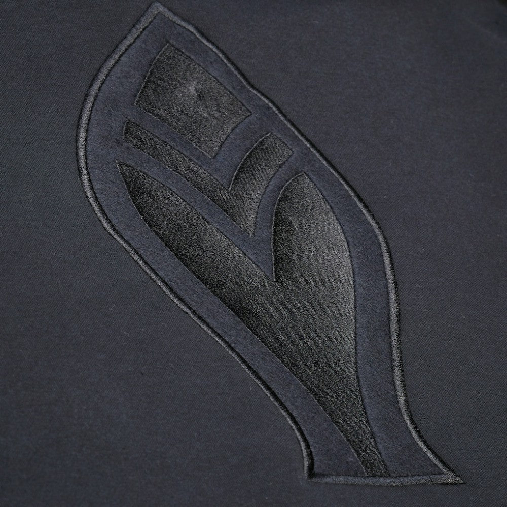 Black Atlanta Braves Mitchell & Ness Phantom Fleece Hoodie