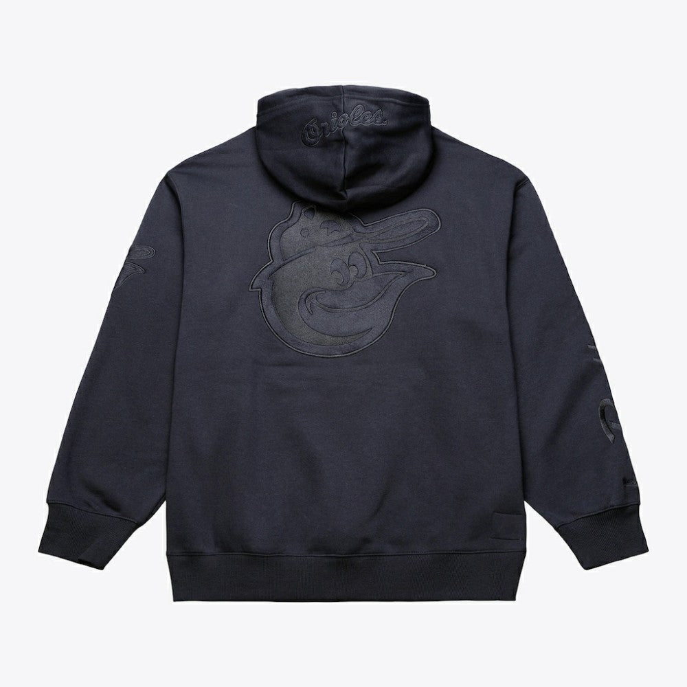 Black Baltimore Orioles Mitchell & Ness Phantom Fleece Hoodie