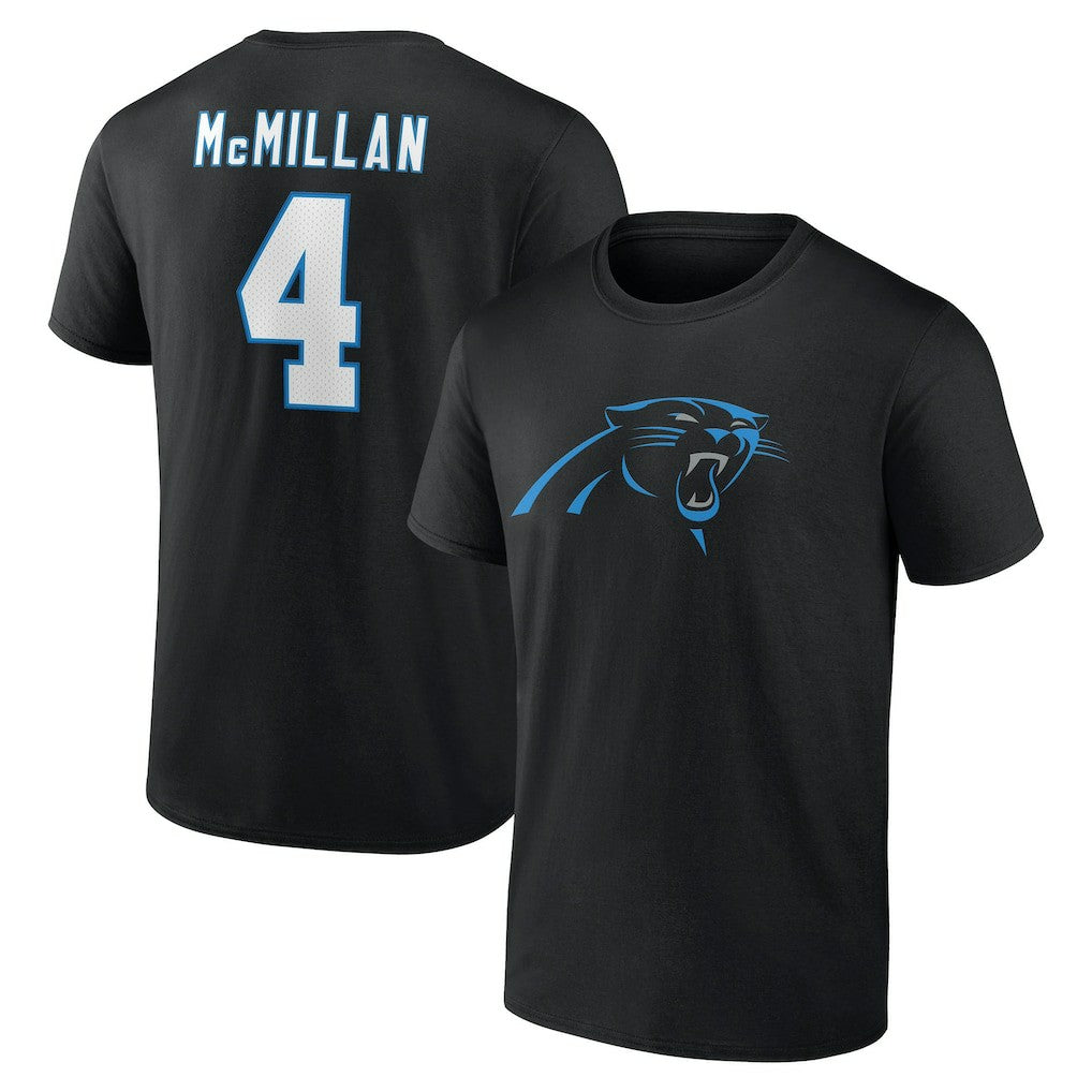 Tetairoa McMillan  Icon Name & Number T-Shirt - Carolina Panthers T-shirts