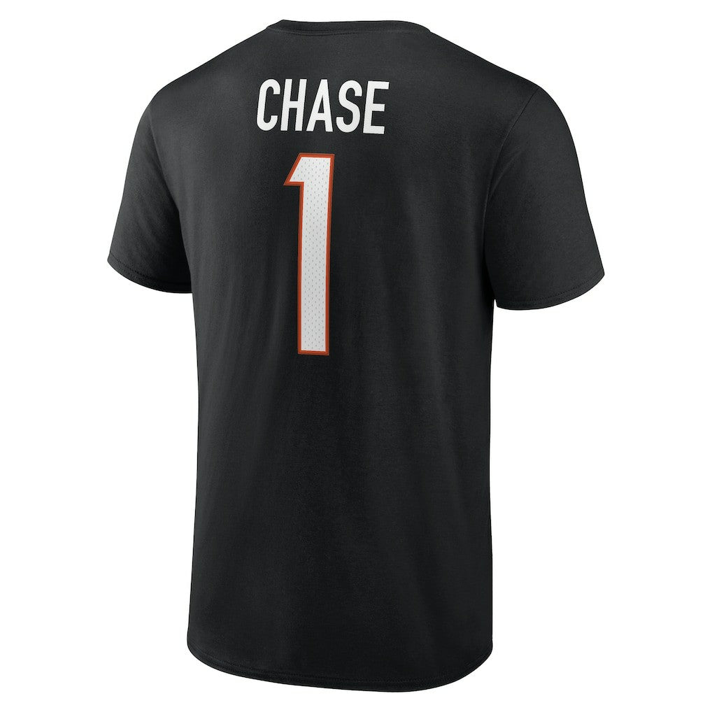 Ja'Marr Chase  Icon Name & Number T-Shirt - Cincinnati Bengals T-shirts