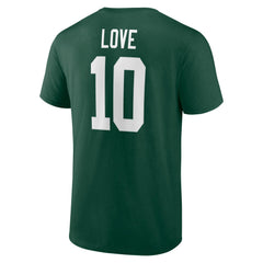Jordan Love  Icon Name & Number T-Shirt - Green Bay Packers T-shirts