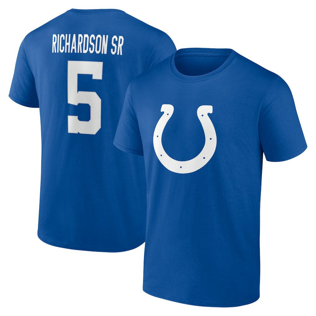 Anthony Richardson Sr.  Icon Name & Number T-Shirt - Indianapolis Colts T-shirts