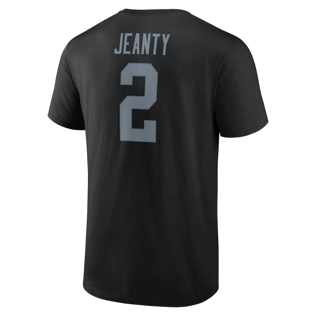 Ashton Jeanty  Icon Name & Number T-Shirt - Las Vegas Raiders T-shirts