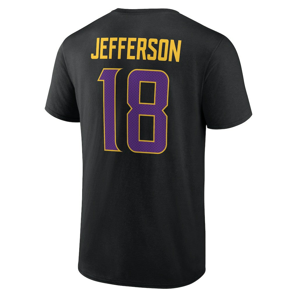Justin Jefferson  Icon Name & Number T-Shirt - Minnesota Vikings T-shirts