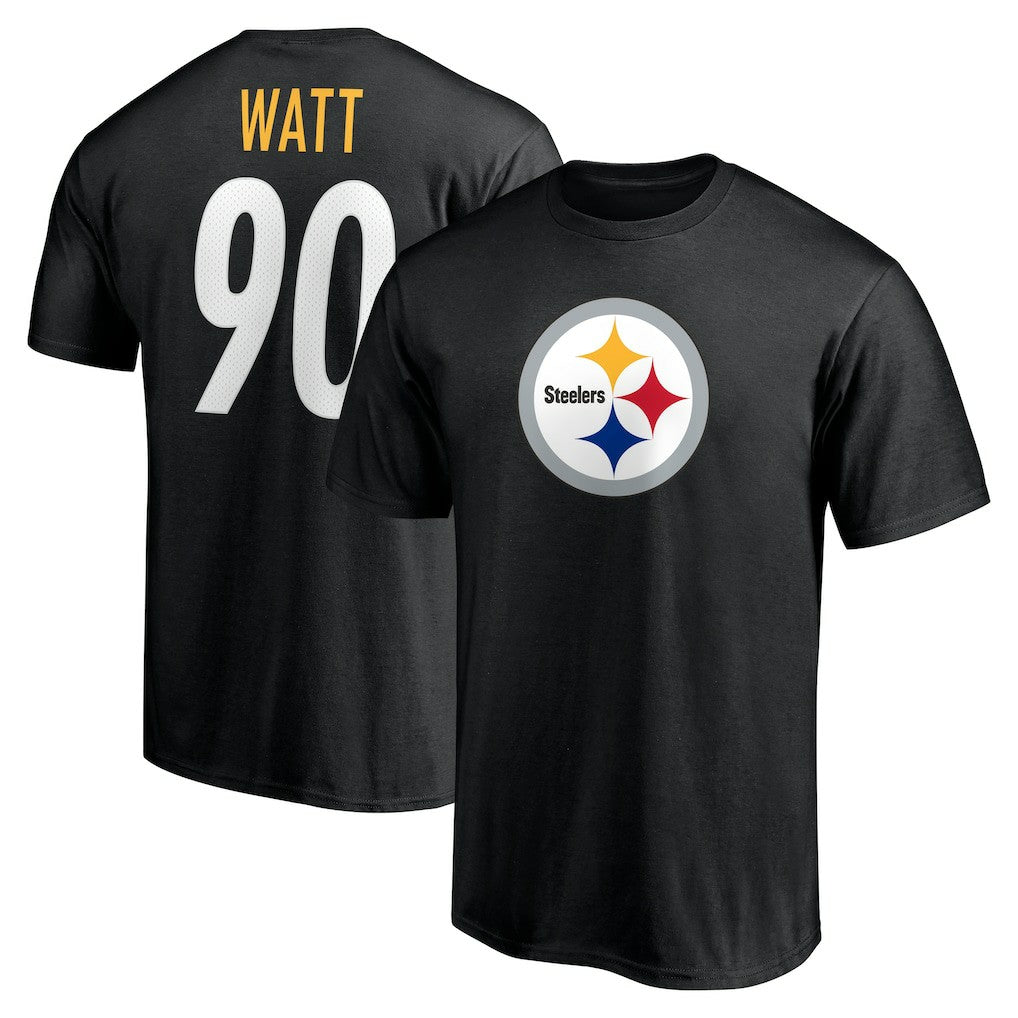 T.J. Watt  Icon Name & Number T-Shirt - Pittsburgh Steelers T-shirts
