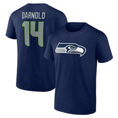 Sam Darnold  Icon Name & Number T-Shirt - Seattle Seahawks T-shirts