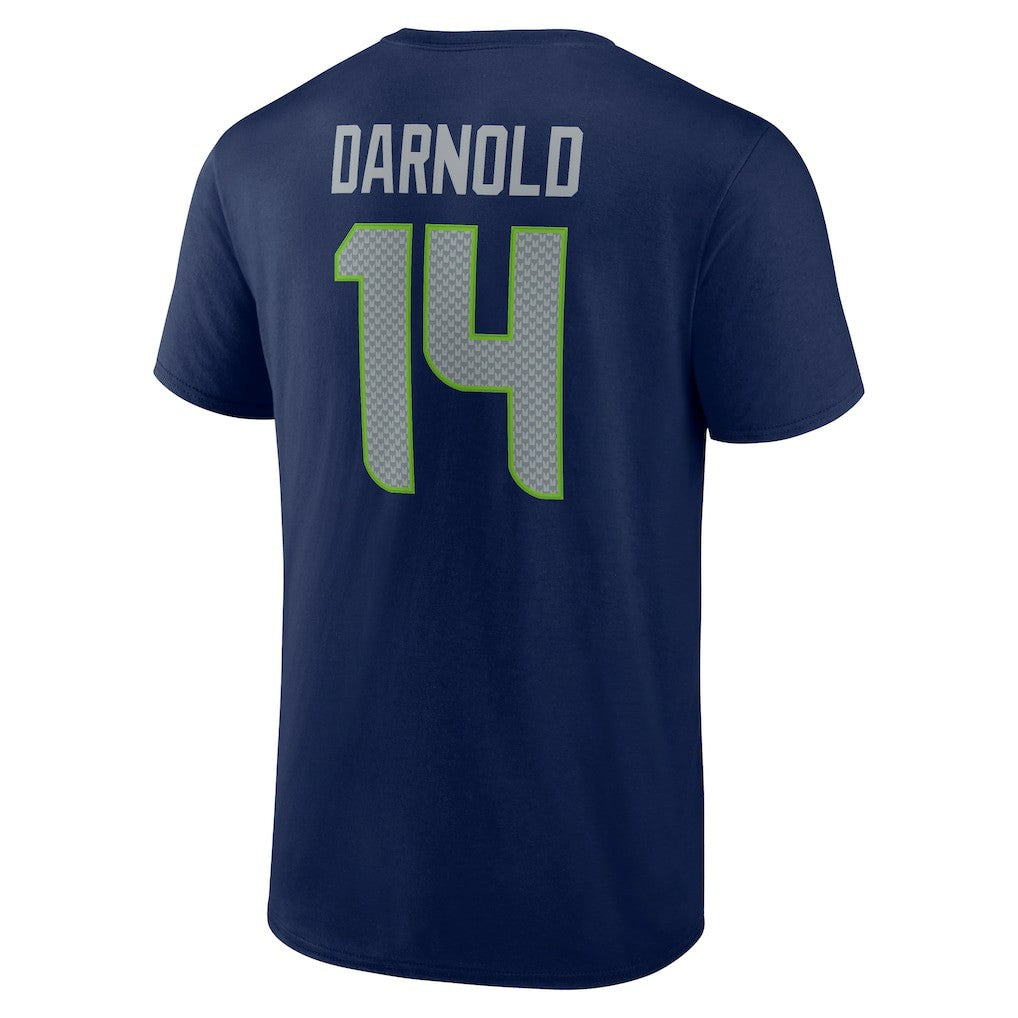 Sam Darnold  Icon Name & Number T-Shirt - Seattle Seahawks T-shirts