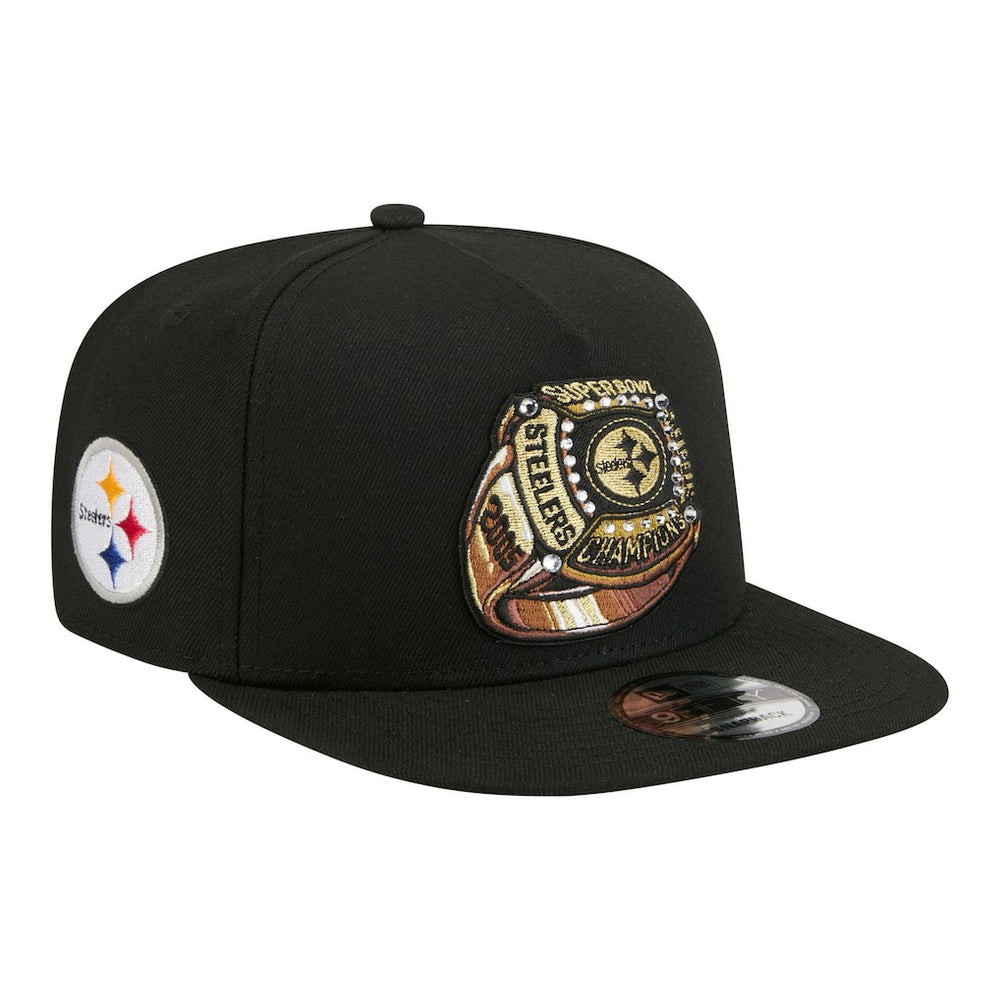 Super Bowl Ring 9FIFTY A-Frame Adjustable Hat - Pittsburgh Steelers Hats