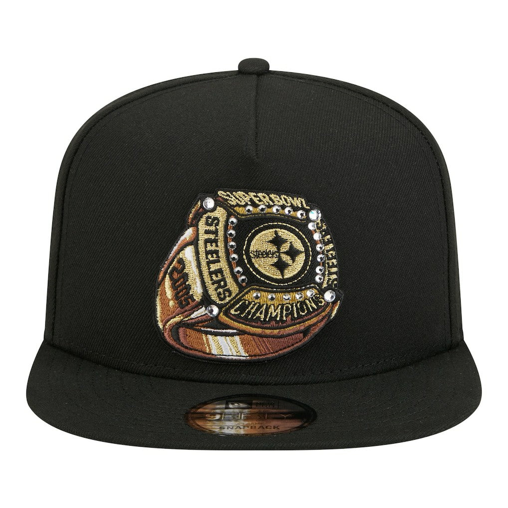 Super Bowl Ring 9FIFTY A-Frame Adjustable Hat - Pittsburgh Steelers Hats
