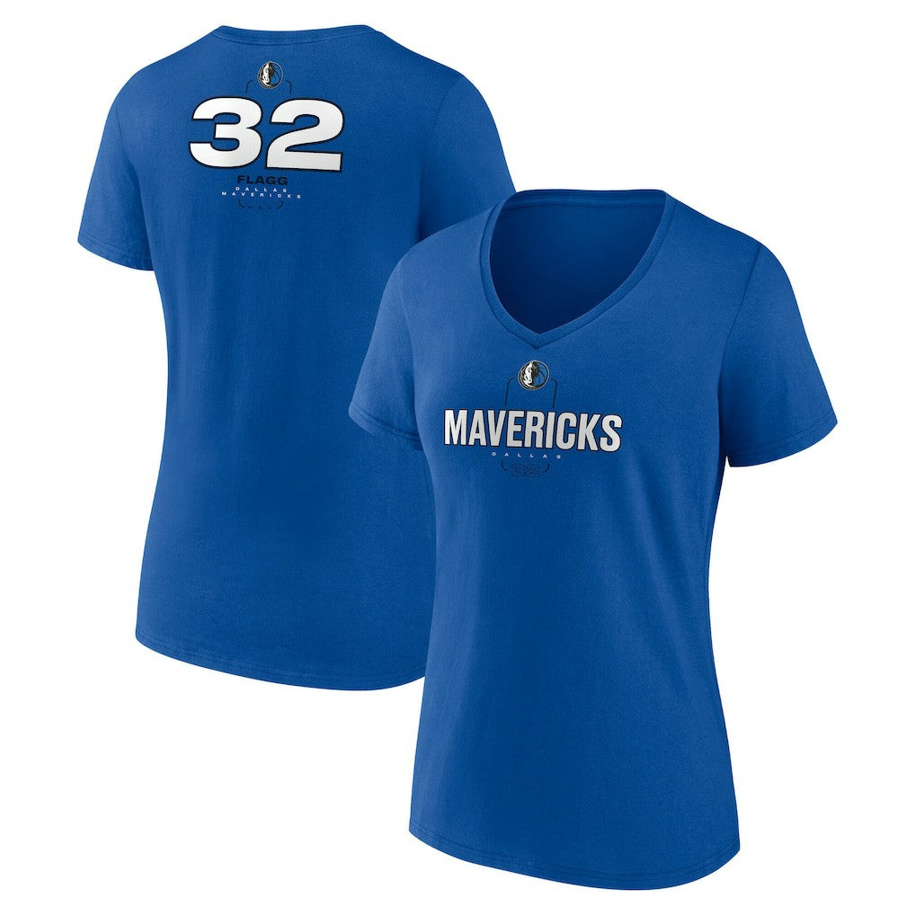 Cooper Flagg Dallas Mavericks Women's Name & Number V-Neck T-Shirt sale